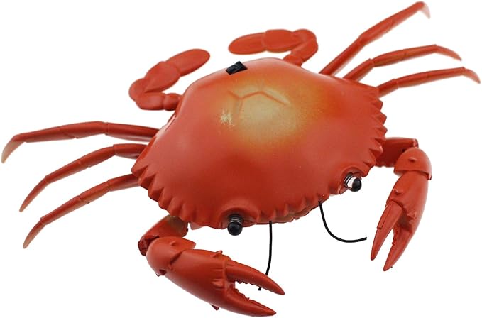 Tipmant RC Crab Animal Toy Remote Control Car Vehicle Electronic Fake Insect for Kids Birthday Gift Christmas Halloween (Red)