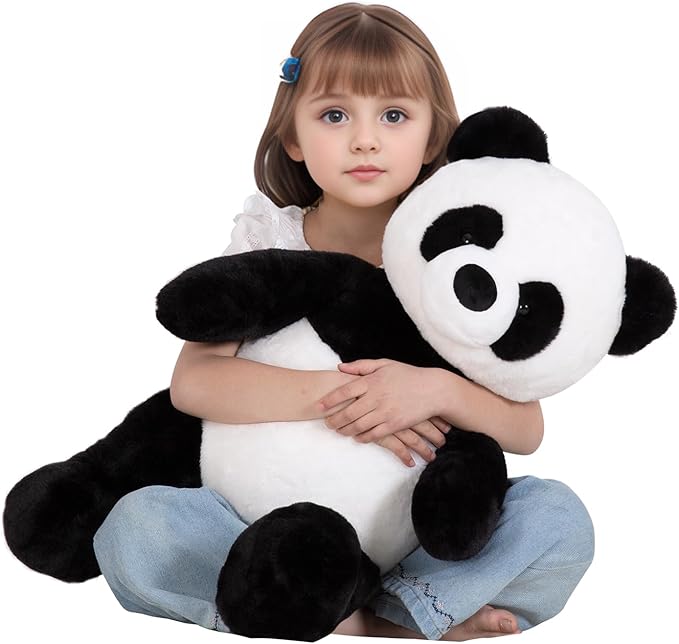 24" Giant Panda Bear Stuffed Animal Plush Toy Cute Soft Body Panda Pillow Kawaii Big Doll, Gift for Kids Boy Girl Birthday Valentines Christmas