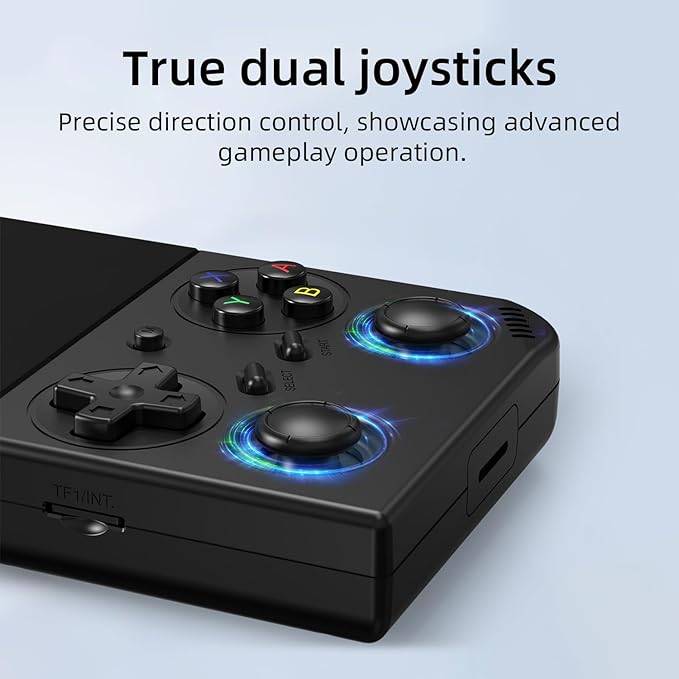 RG35XX Pro Retro Handheld Game Console 3.5-inch IPS Screen 64GB Game Card RG35XX Pro Linux OS Player 3200mAh Battery Compatible with Bluetooth WiFi RG35XXPro Black