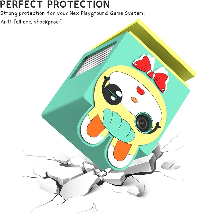 Cute Cartoon Kawaii Silicone Case Cover for Nex Playground Game System,Anti Slip Shockproof Protective Case Compatible with Nex Playground Game System