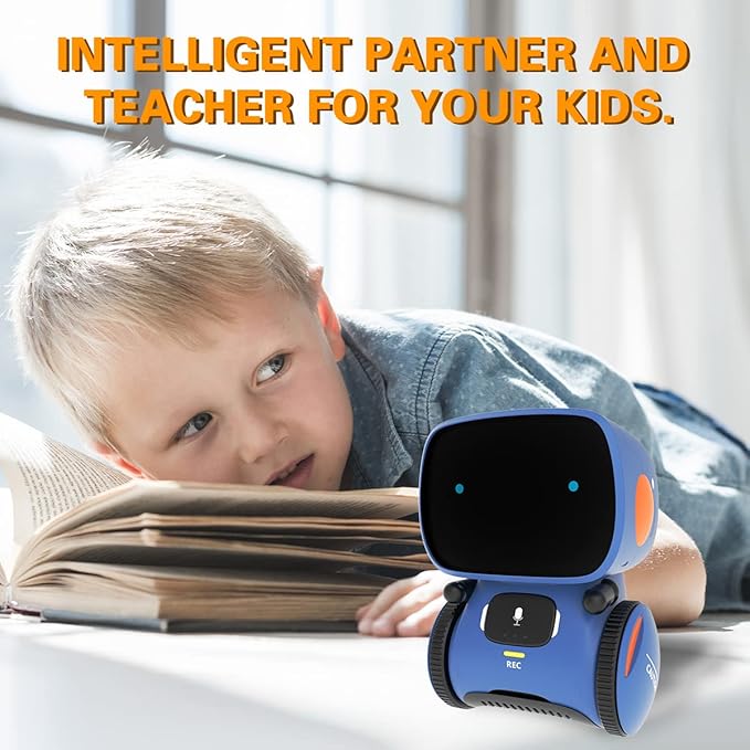 98K Robot Toys for Boys and Girls, Touch and Voice Control Robots Interactive Smart Talking Robots Intelligent Partner and Teacher with Singing, Dancing, STEM Toy Gifts for Kids Age 3 and Up