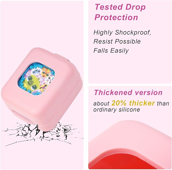 YouKnow Silicone Case for Bitzee Magicals Interactive Toy Digital Pet and Case, Protective Skin Sleeve for Bitzee Virtual Electronic Pets Accessories (Case Only) (Pink)