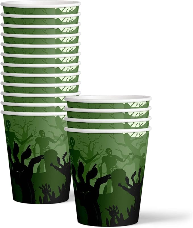 Zombie Birthday Party Supplies Set Plates Napkins Cups Tableware Kit for 16