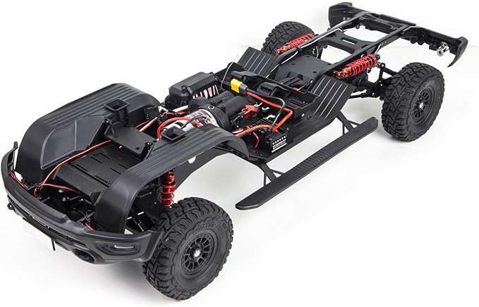 1/8 Remote Control Off Road Car Traction Hobby AWD RC Model Vehicle 2Speed Gearbox Metal Drive Shaft Shock Absorber No Battery Hobby Grade Model for Adult Hobby(Silver)