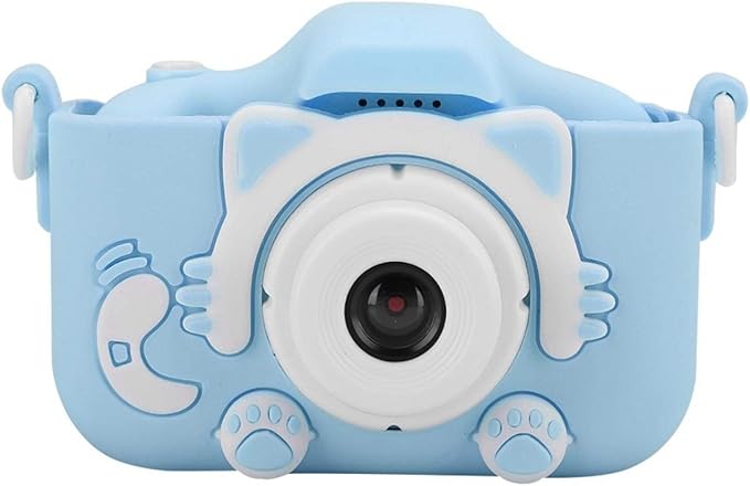 Kids Digital Camera, Toy Camera Kids Video Camera, Children Selfie Camera 2.4 Inch Screen Mini Kids Camcorder Video Recorder with Dual Cameras(Brave Blue)