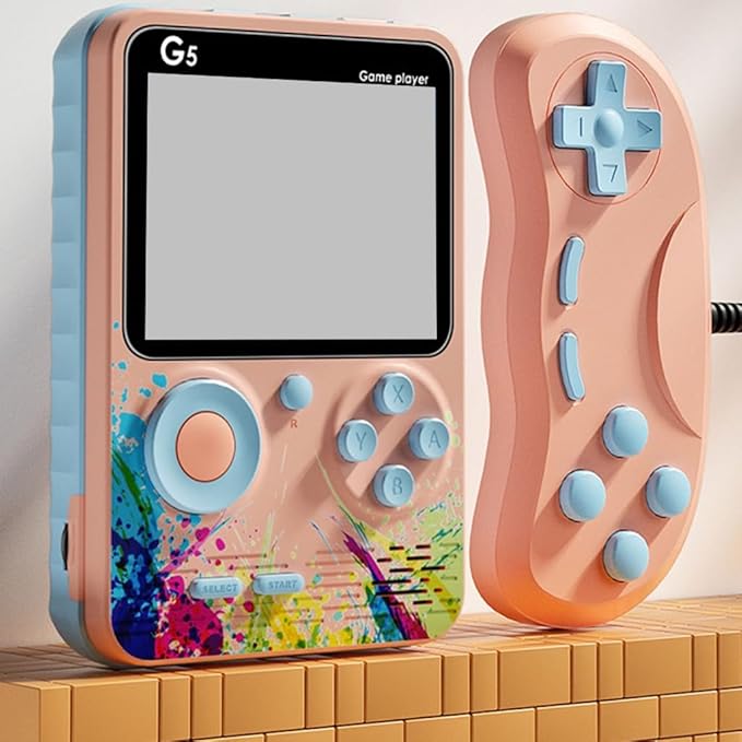 Handheld Video Game System 500 Retro Build in Rechargeable Battery Gift