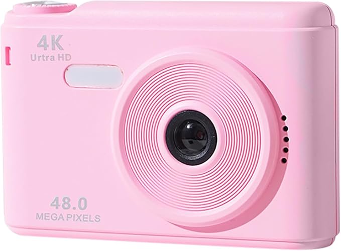 720P Electronic Camera for Children 48MP Photo 4K Video Registering Scratch Immune Display 16X Enlarge Multiple Color Sieves Electronic Toy Camera Gift