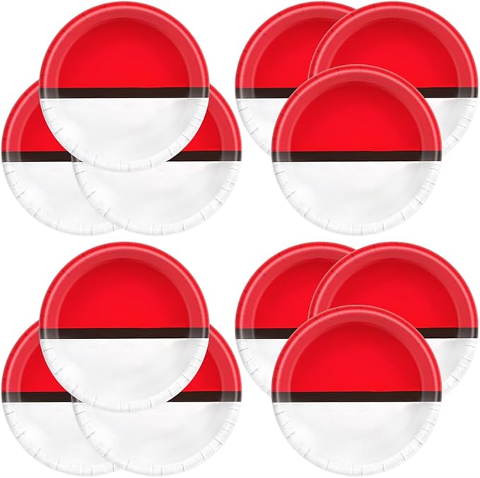 OULUN 30Pcs Cartoon Animated Party Plates, Cartoon Animated Birthday Party Supplies
