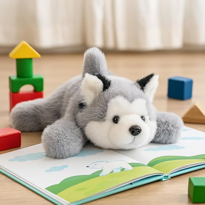 Adorable Husky Stuffed Animal Soft Plush Husky Dog Plush Toy Cute Birthday Gifts for Kids Adults