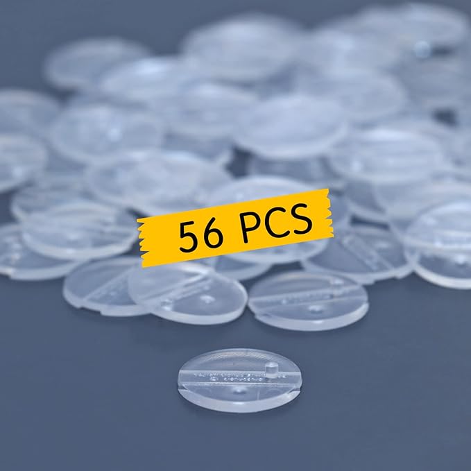 56PCS Action Figure Support Stand Bases 6inch, Clear Figure Toy Display Holder Accessories, Compatible with Mavel Legends Series/GiJeo Classified Series/D C/Mo tu 1/12 Figures, Round