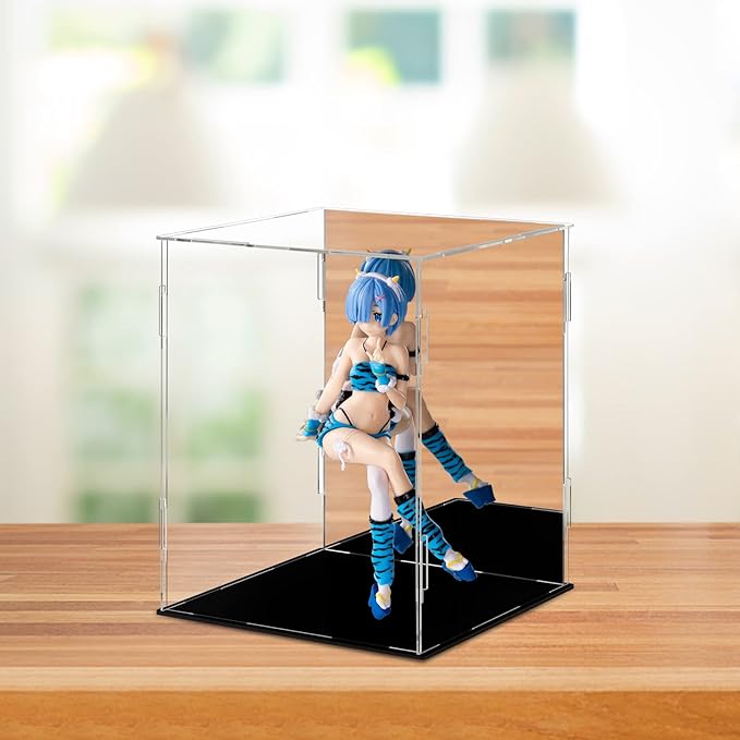 Display Case 7.8x7.8x9.8inch,20x20x25cm for Collectibles Assemble Clear Acrylic Box Alternative Glass Case for Display Action Figures Home Storage Organizing Toys