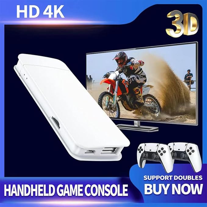 M15 Retro Game Stick, 4K HDMI Output & Wireless Controller Plug and Play Video Game Console with 30000+ Games, Arcade Game Console (128G)