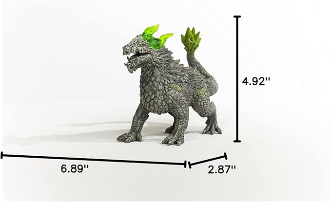 Schleich Eldrador Creatures - 7" Stone Dragon Figurine - Fun Fantasy Animal Figure for Imaginative Play for Boys and Girls - Durable Rock Beast Toy - Cool Monster Toys for Kids Ages 7+ | 70149