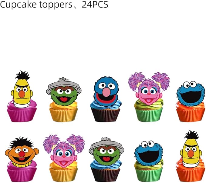 25PCS Cake Toppers Cupcake Toppers Cake Decorations Birthday Party Supplies Decorations (Style 9)