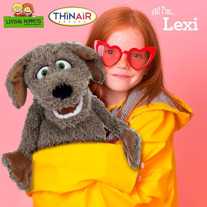 Living Puppets - Lexi The 19-Inch Dog, Plush Hand Puppet for Boys and Girls, Puppy