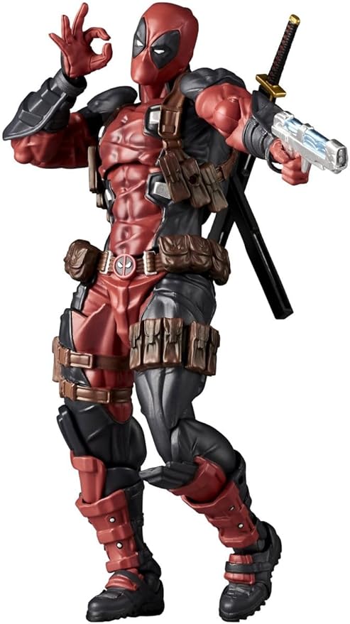 Kaiyodo Revoltech Amazing Yamaguchi Deadpool Ver. 2.5, Total Height: Approx. 6.7 inches (170 mm), Non-scale, PVC & ABS, Painted Action Figure, NR050
