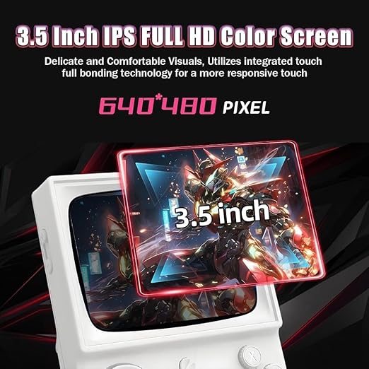 Donop R36T Retro Gaming Console,3.5 Inch IPS Screen,Handheld Game Console with 18000+ Classic Games Supports WiFi Networked Fighting and OTG, 3500mAh Battery, with Portable Case