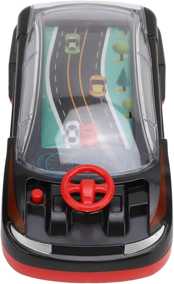 Generic Handheld Racing Car Game, Kids Simulation Adventure Driving Game, Interactive Family with Racing Experience, Small Car Thinking Training (Red)