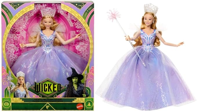Mattel Universal Pictures' Wicked: for Good Deluxe Glinda Fashion Doll with Removable Outfit & 3 Accessories, Inspired by The Movie