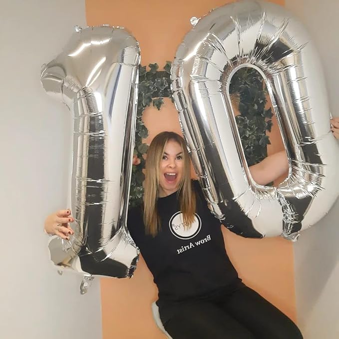Silver Number 1 Balloon 40 Inch, 1st Birthday Balloon for Baby Boy Girl Toddler First Birthday Decorations, Shiny Silver Party Supplies