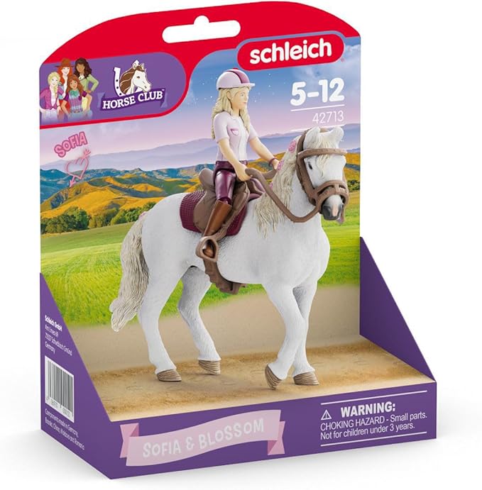 Schleich Horse Club - 6 PC Sofia and Blossom Playset - with Western Rider Action Figure and Horse Figurine - Kids Ages 5+