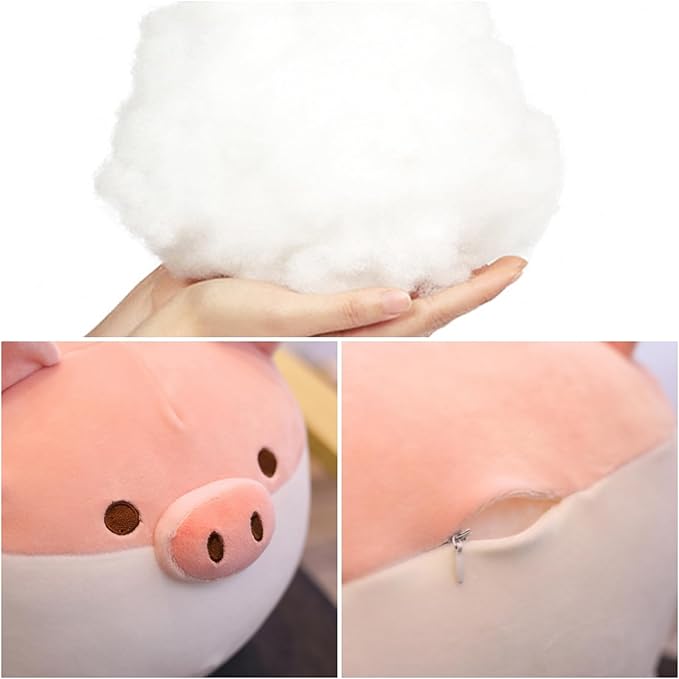 Levenkeness Soft Fat Pig Plush Hugging Pillow,Cute Piggy Stuffed Animal Doll Toy Gifts for Bedding, Kids Birthday, Valentine, Christmas (Pink, 19.7")