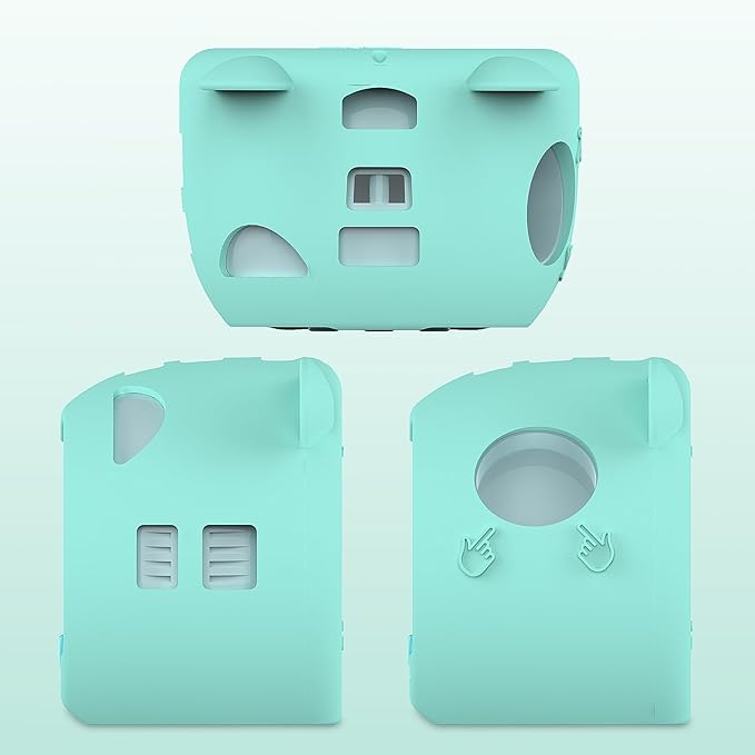 JCHPINE Silicone Cover Case for Punirunes Interactive Digital Toy, Protective Skin Sleeve for Punirunes Digital Pet Toys Squishy Characters Electronic Pets Accessories (Teal Case)