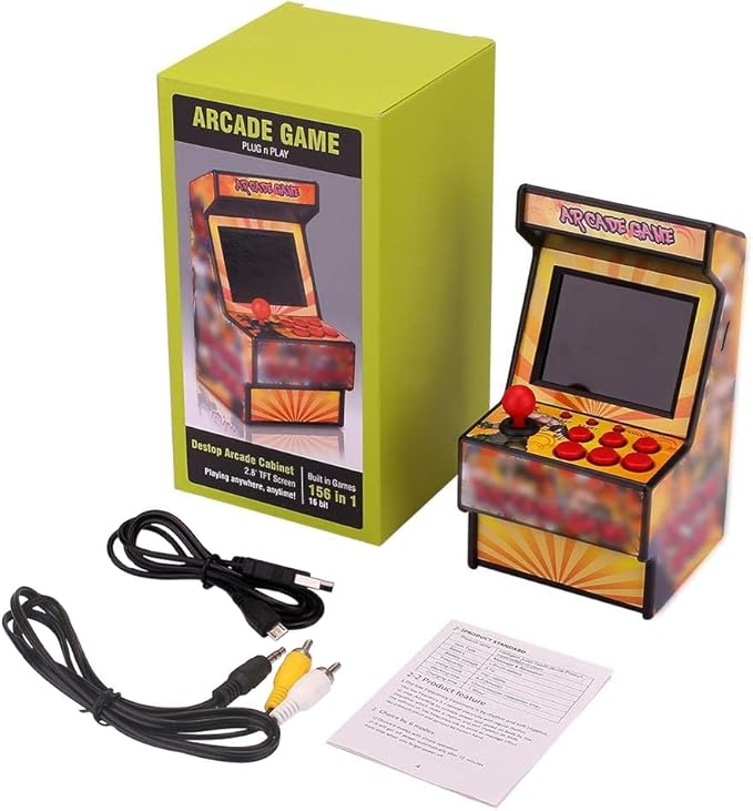 Retro Game Machine for Kids, Handheld Video Game Console with 156 Classic 16-Bit Games, 2.8" Color Screen Rechargeable Portable Gaming System, TV Output Support, Electronic Toy Gift for Boys
