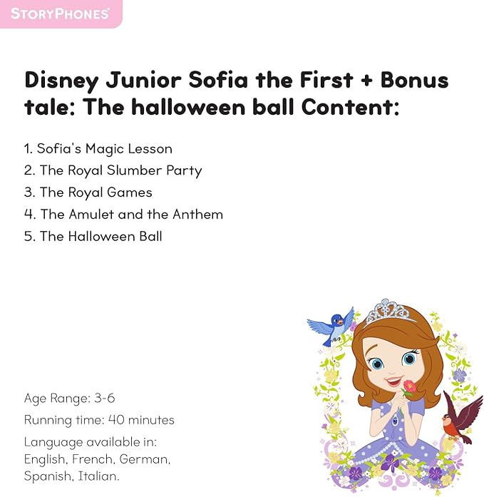 StoryShield for StoryPhones, Disney Junior Screen-Free Audio Storytelling Disk Featuring Sophia The First + Bonus Tales