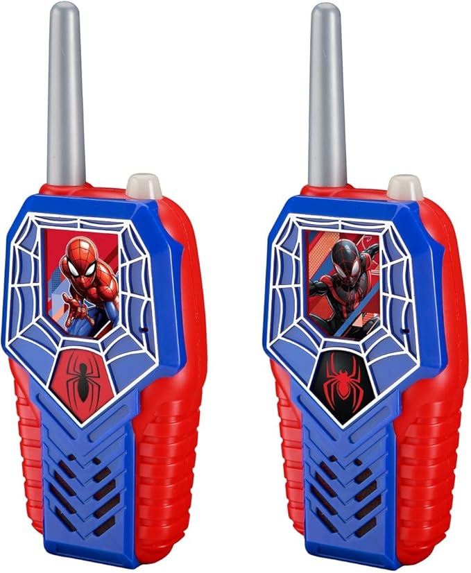 ekids Spiderman Toy Walkie Talkies for Kids, Light-Up Indoor and Outdoor Toys for Kids and Fans of Spiderman Toys