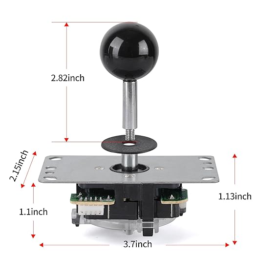 Umierke Arcade Game Machine Joystick for Home Use - High Precision Gaming Control，4 or 8 Way Mode Selectable，a black ball and a white ball