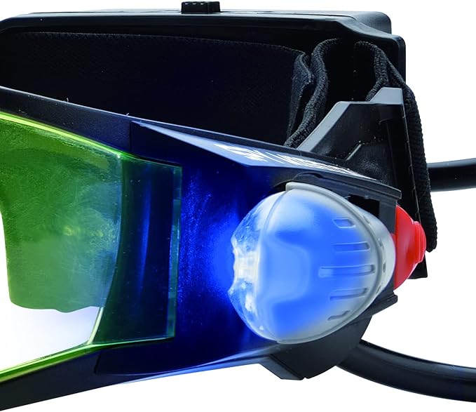 LEXiBOOK - Spy Mission, Spy Night Vision Goggles, Retractable LED Lights, Green Tinted Glass, Adjustable Elastic Bands, Black, RPSPY04