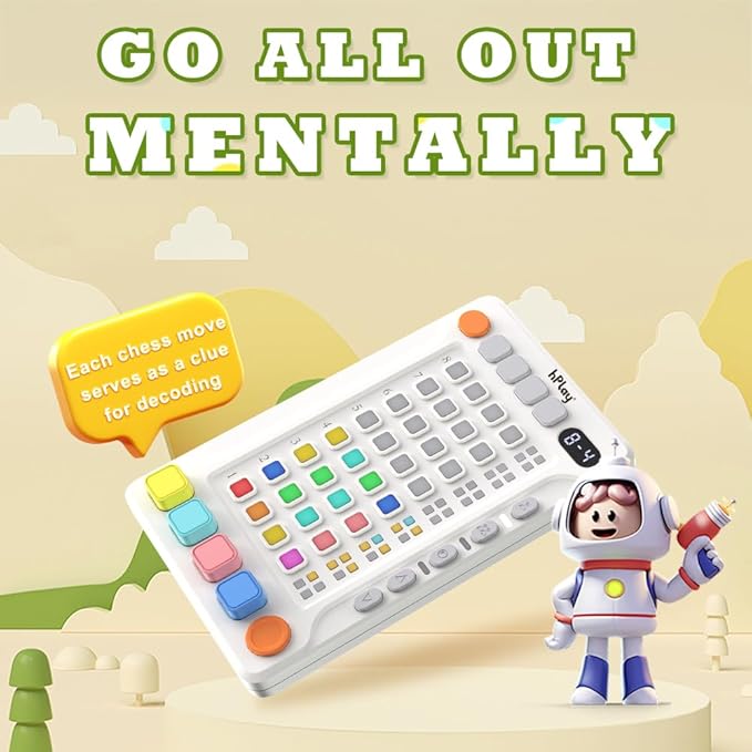hPlay Electronic Handheld Code Breaking Game - Super Mastermind Logic Puzzle for Kids & Adults - Portable STEM Strategy Toy, 1-2 Players - Ideal Travel Game & Birthday Gift for Boys & Girls