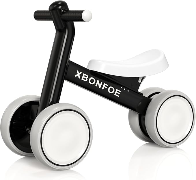 Baby Balance Bike for 1 Year Old Boys Girls, 10-24 Month Toddler Balance Bike, Baby Bike with No Pedal 4 Silence Wheels, First Ride on Toys with Adjustable Soft Seat, First Birthday Gifts