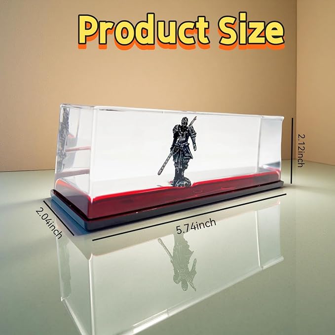 Honsheng Unsinkable Black Myth Wukong Action Figure Fun Toys Enthusiasts Acrylic Paperweight for Car Desk Decorations Liquid Wave Cruise Ship Fluid Drift Bottle Boat in a Box Toys (Silver)