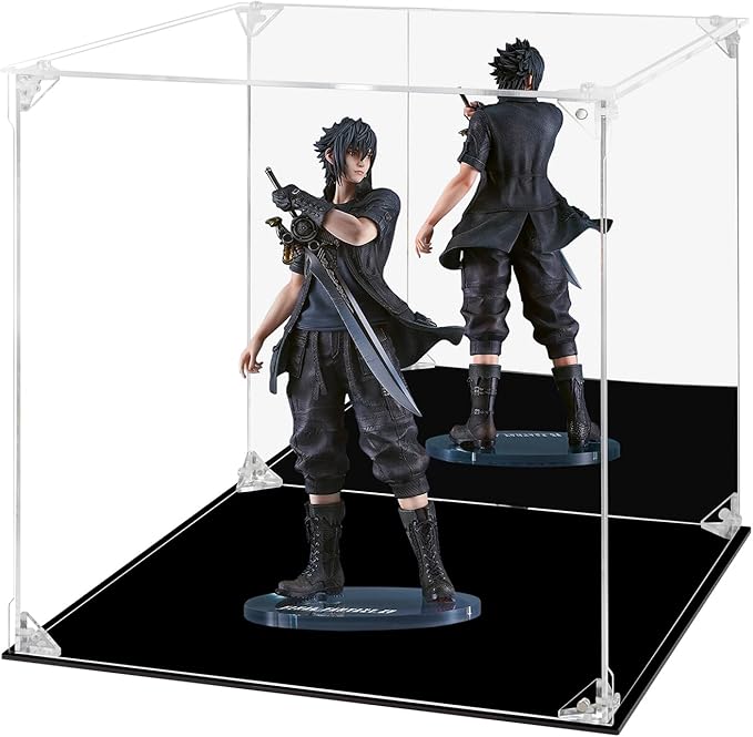 Acrylic Display Case for Collectibles Assemble Clear Acrylic Display Box with Mirrored Back, Alternative Glass Case for Action Figures Lego Model Doll Toys Display (12x12x12 inch, 30x30x30cm)