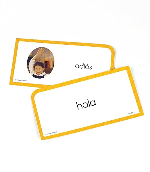 Carson Dellosa 104 Everyday Sight Words in Spanish Flash Cards for Kids, Vocabulary Flashcards for Toddlers Ages 5 and Up, Educational Games for Bilingual and ESL Learners