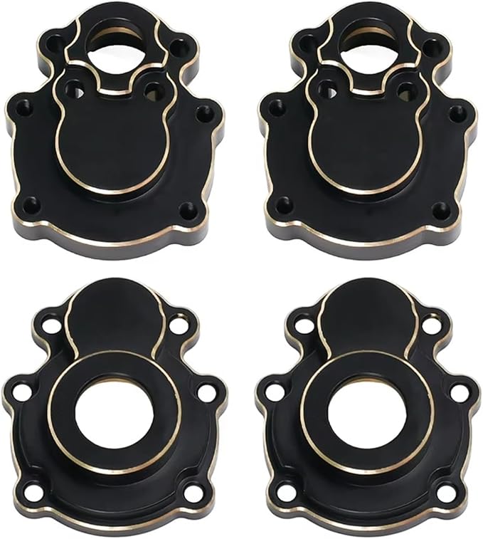 RC Spare Part Compatible with FMS for FCX10 1/10 RC Crawler Car Upgrades Parts Accessories Hop-ups Front and Rear Axle Mount Differential Axle Cover(Front Axle Set)