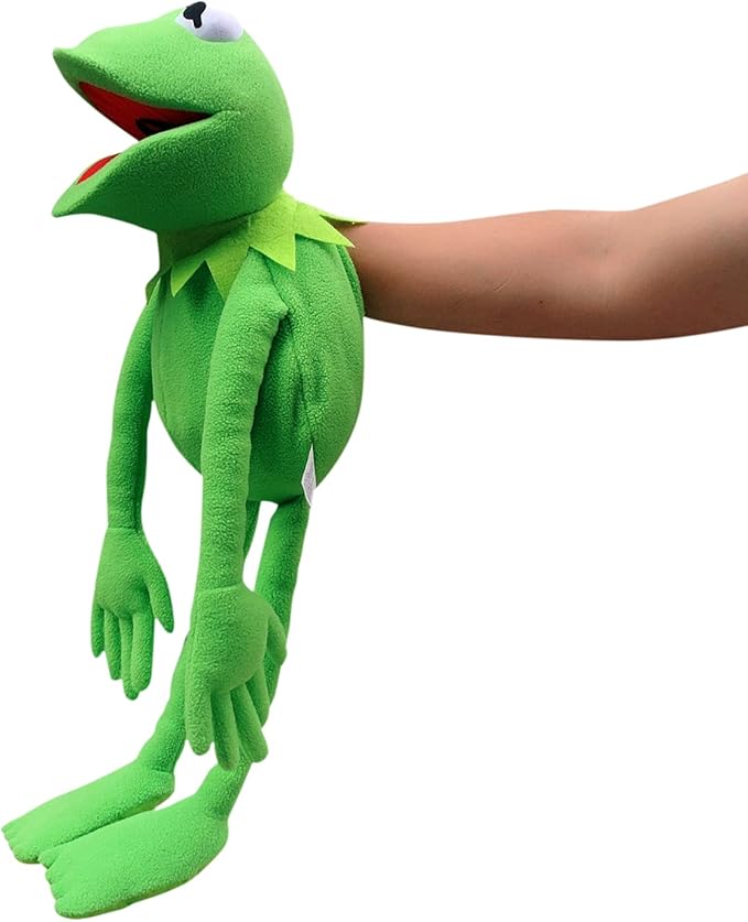 Kermit Frogs Hand Puppet, Frog Plush,The Muppets Show, Soft Frog Puppet Doll Suitable for Role Play -Green, 24 Inches