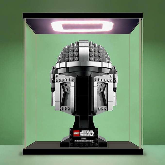 NONEMEY Acrylic Display Case for Lego 75328，Assemble Clear Acrylic Display Case Stand Dustproof Protection Showcase Organizer Box for Action Figures (7.8x7.8x9inch, 20x20x23cm)