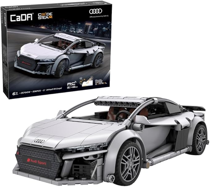 CADA Audi R8 Coupé - 536 Pieces - Sports Car in Scale 1:14 - App + RC - (DeQuBe 927DE57012)