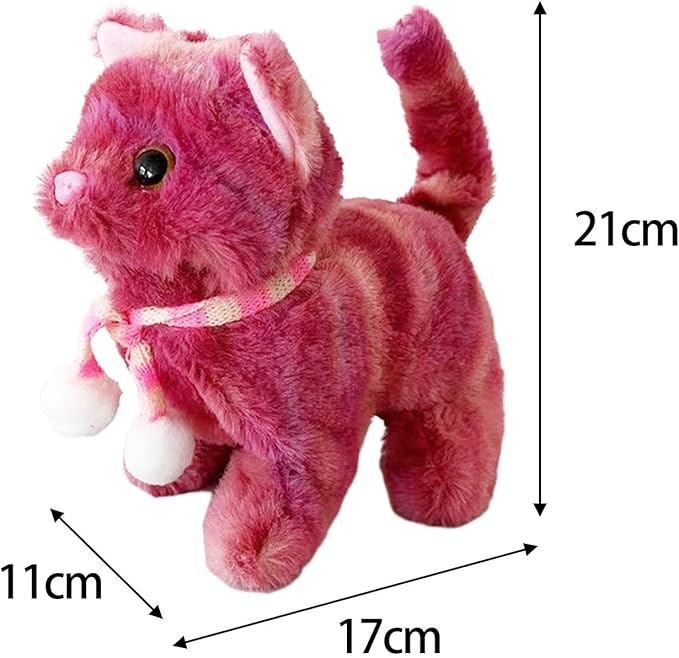 Touch Control Kitten Electronic Robot Cat Toys Interactive Cat Electronic Pets for Kids Boys Girls Birthday Gifts, Red