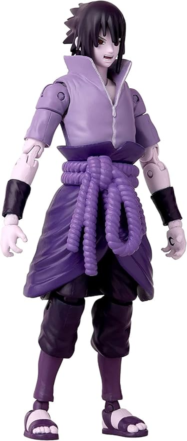 BANDAI Anime Heroes Action Figure Uchiha Sasuke Rinnegan/Mangekyo Sharingan | 17cm Sasuke Figure with Extra Hands and Accessories | Naruto Shippuden Anime Figure Action Figures for Boys and Girls