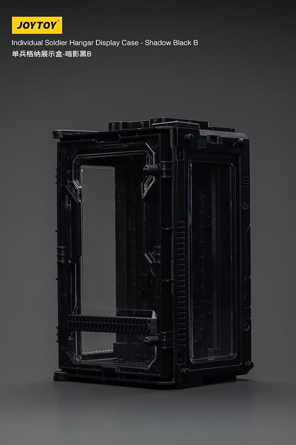 JOYTOY 5'' Display Box,Action Figures Display Case - Individual Soldier Hangar Display Case - Shadow Black B - Dustproof Collectibles Box Ages 15+