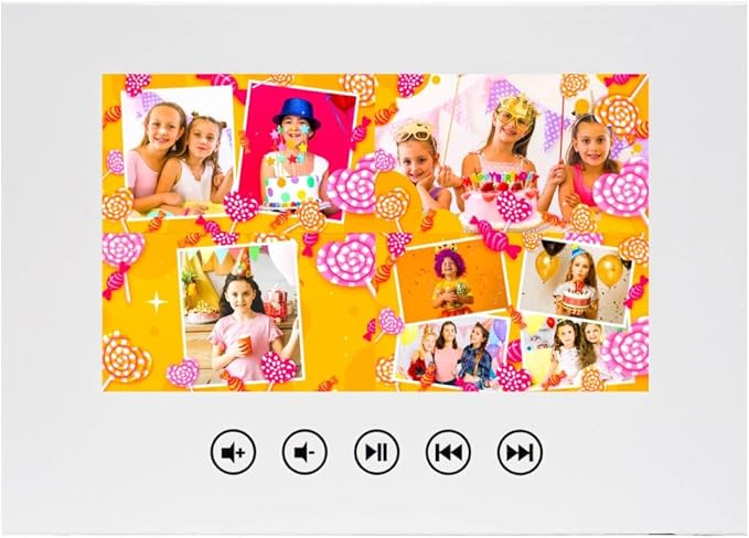 Unique Girls Birthday Video Card – Personalized with Photos – 7” Digital Display, 8GB Memory, USB Charger – Fun and Emotional Gift for Her Special Day