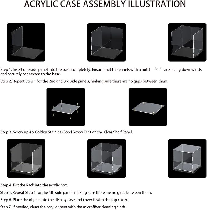 Acrylic Display Case with Lift-up Showing Platform ANG Golden Feet, Dust-Proof Clear Box for Soccer, Rugdyball, Football, Figurines, and Memorabilia (12" Lx8 Wx9.6 H)