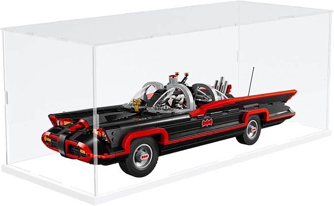DuvinDD Acrylic Display Case for 1/12 Scale Model Car Clear Lego Display Case for 76328 Batmobile 42154, Dustproof Large Display Box for Collectibles (19.7x7.9x7.9inch)