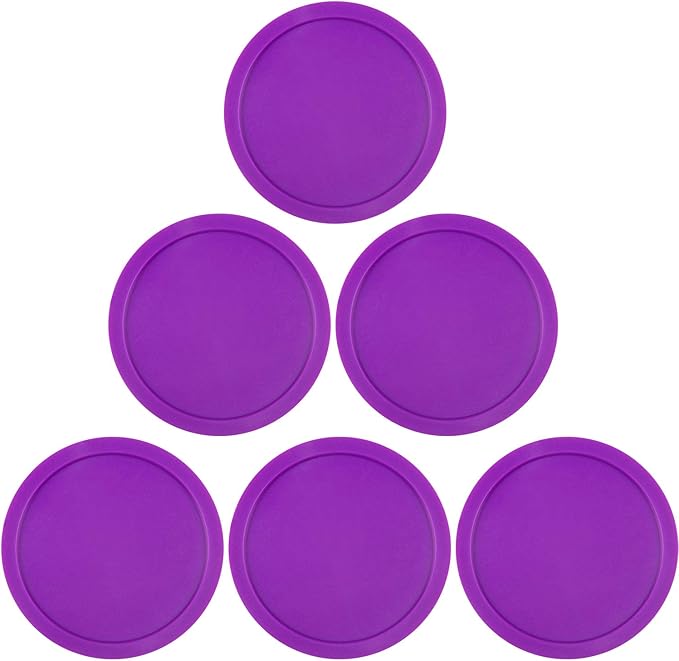 ONE250 3 1/4 inch Air Hockey Pucks, Full Size Goal Packs Replacement Accessories for Game Tables (6 Pcs)