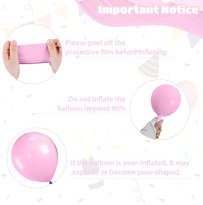 Light Pink Balloons, 12 Inch Pastel Macaron Pink and White Sand Nude Beige Pearl White Boho Balloons for Girls Women Birthday Party Wedding Engagement Bachelorette Bridal Baby Shower Decoration