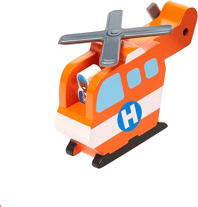 Melissa & Doug Emergency Vehicle Wooden Play Set with 4 Vehicles, 4 Play Figures